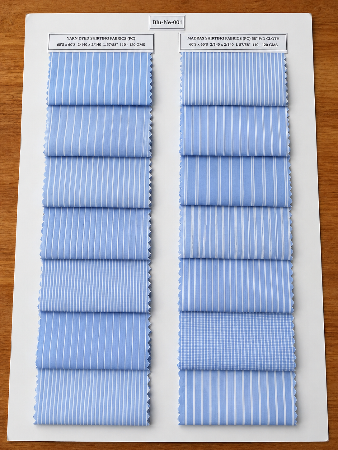 Blue Lining Uniform Fabric